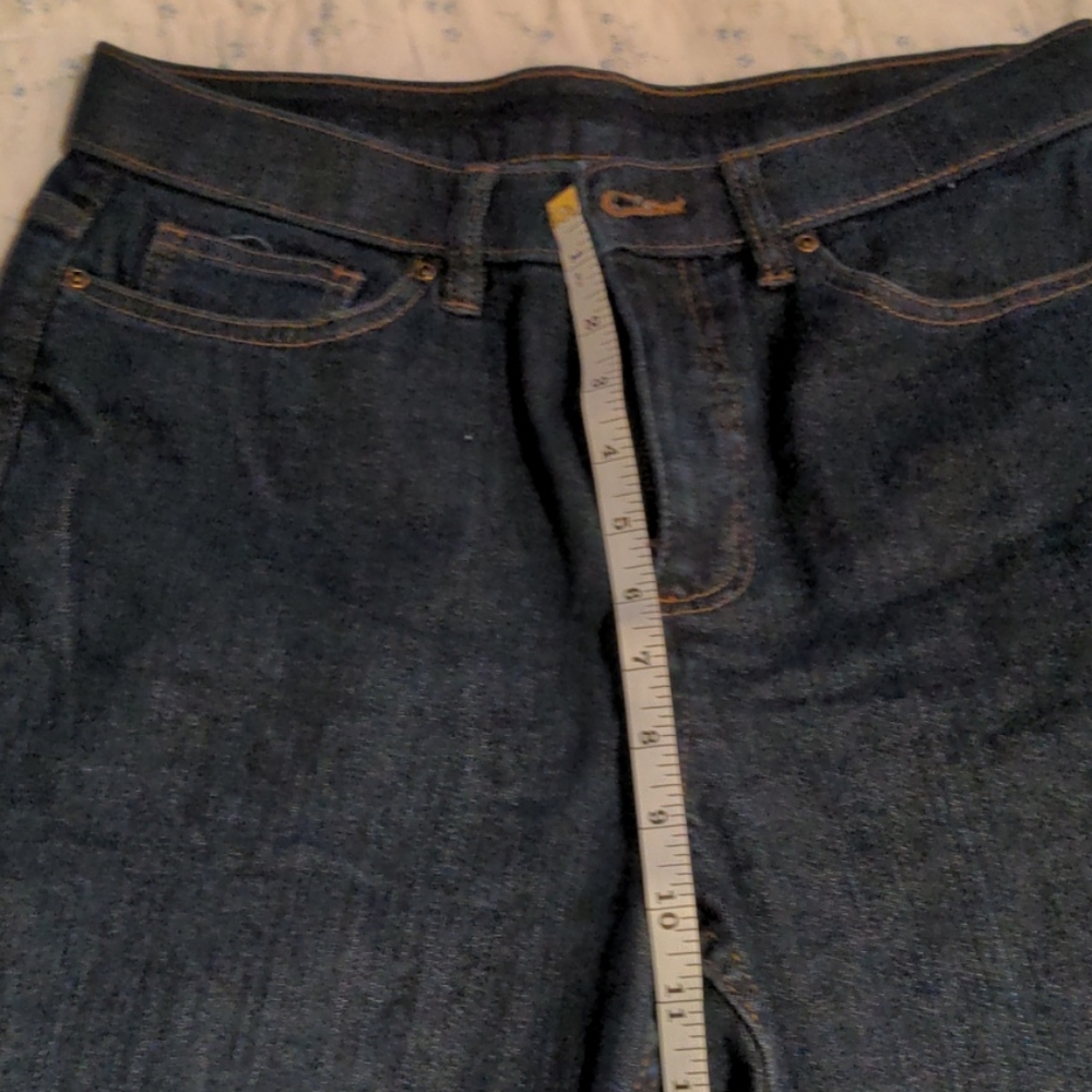 High-low hem straight leg jeans